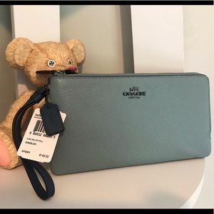 Coach Double Zip Wallet Colorblock